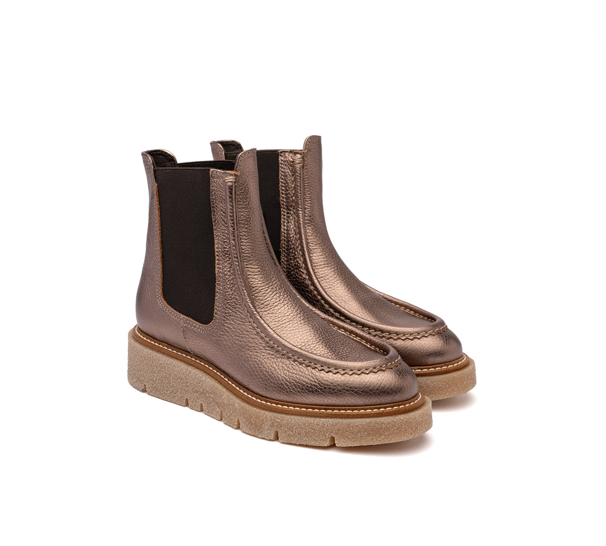 Botín Comfy Piel Metalizado