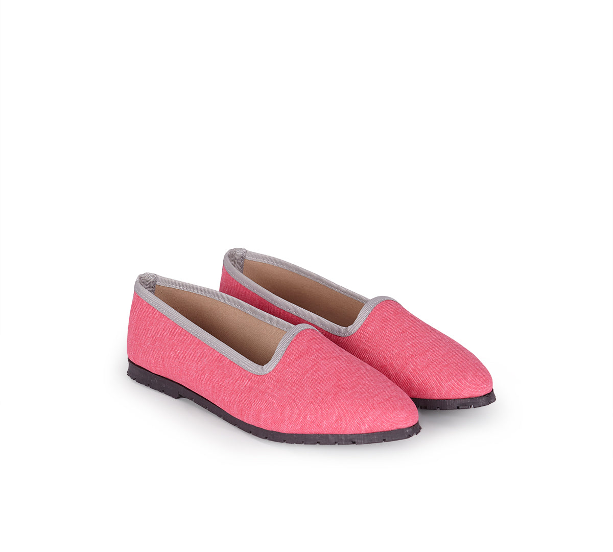 Veneciana Carla Lino Fucsia Vivo Gris