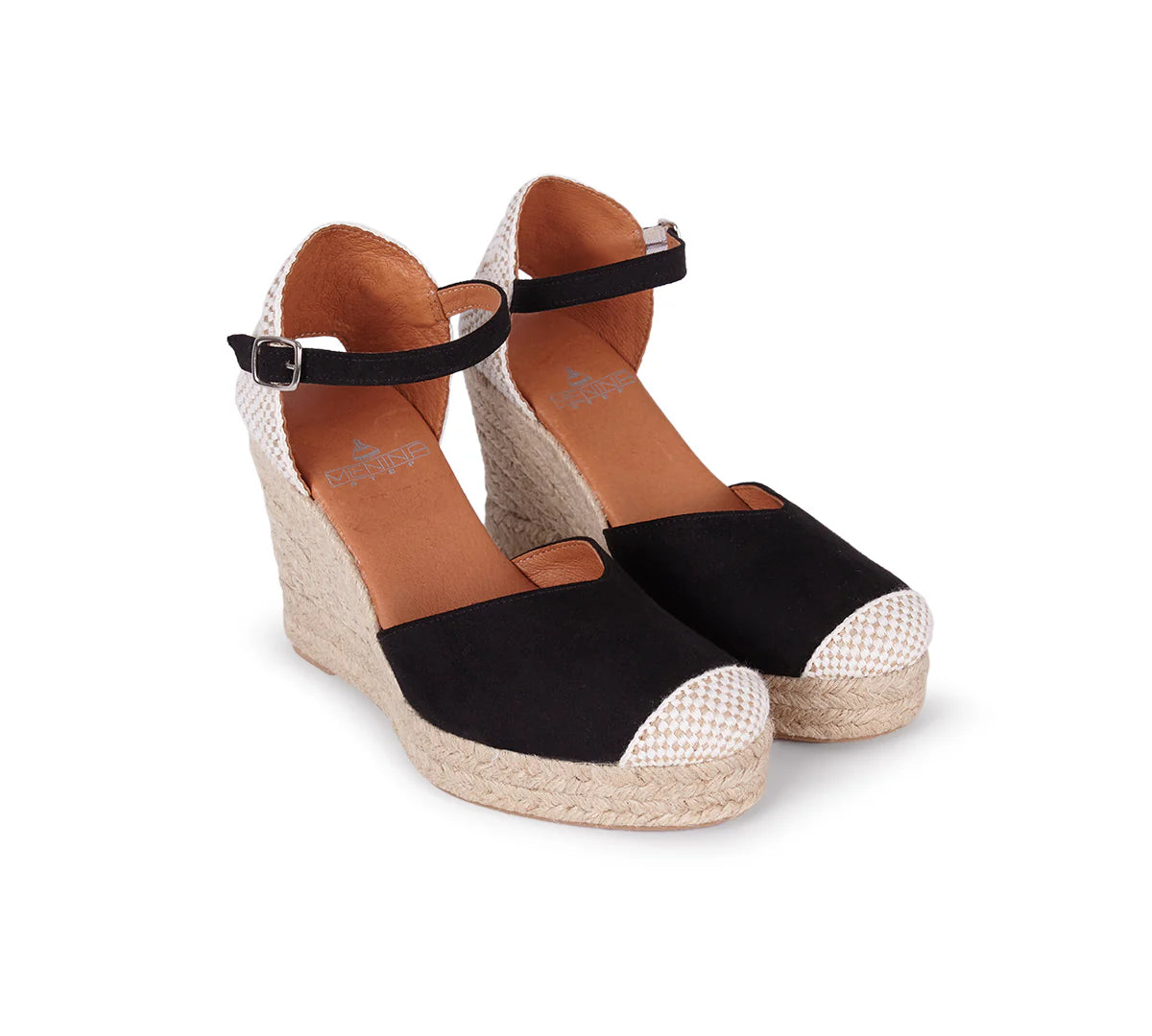 Cuña Jimena 7cm Ante Negro