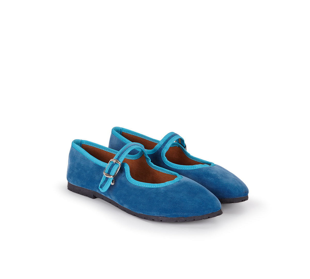 Merceditas Berta terciopelo Azul