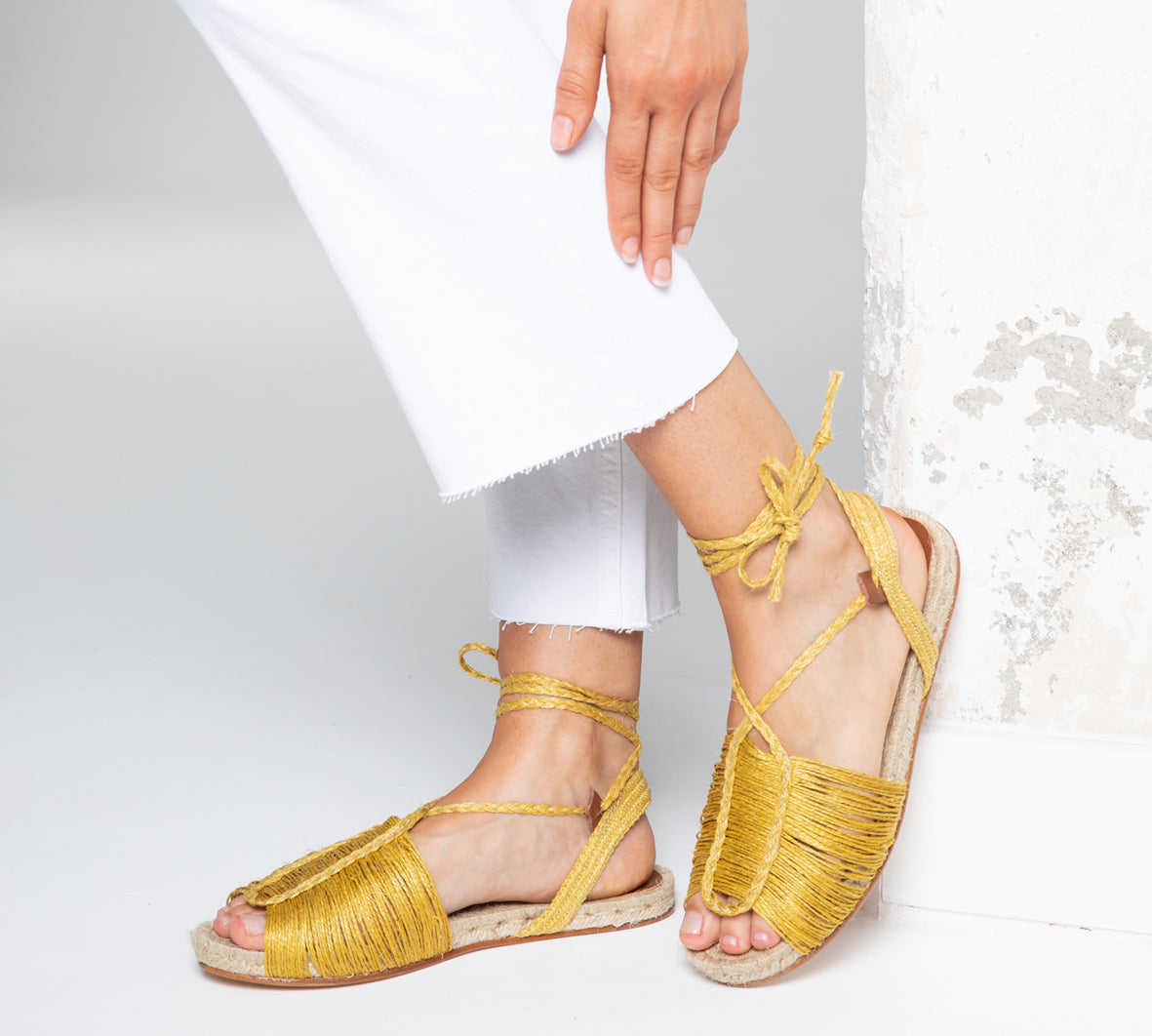 Mustard Threaded Espadrilles