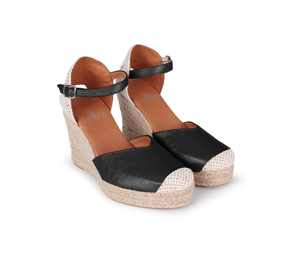 Cuña Jimena 7cm Piel Negro