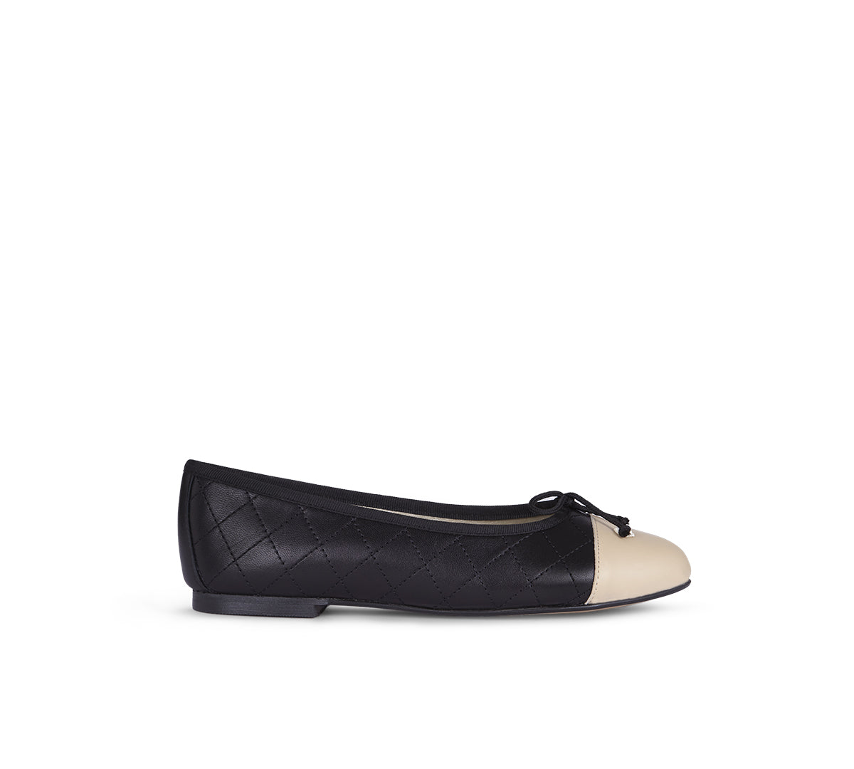 Bailarina chester negro punta camel