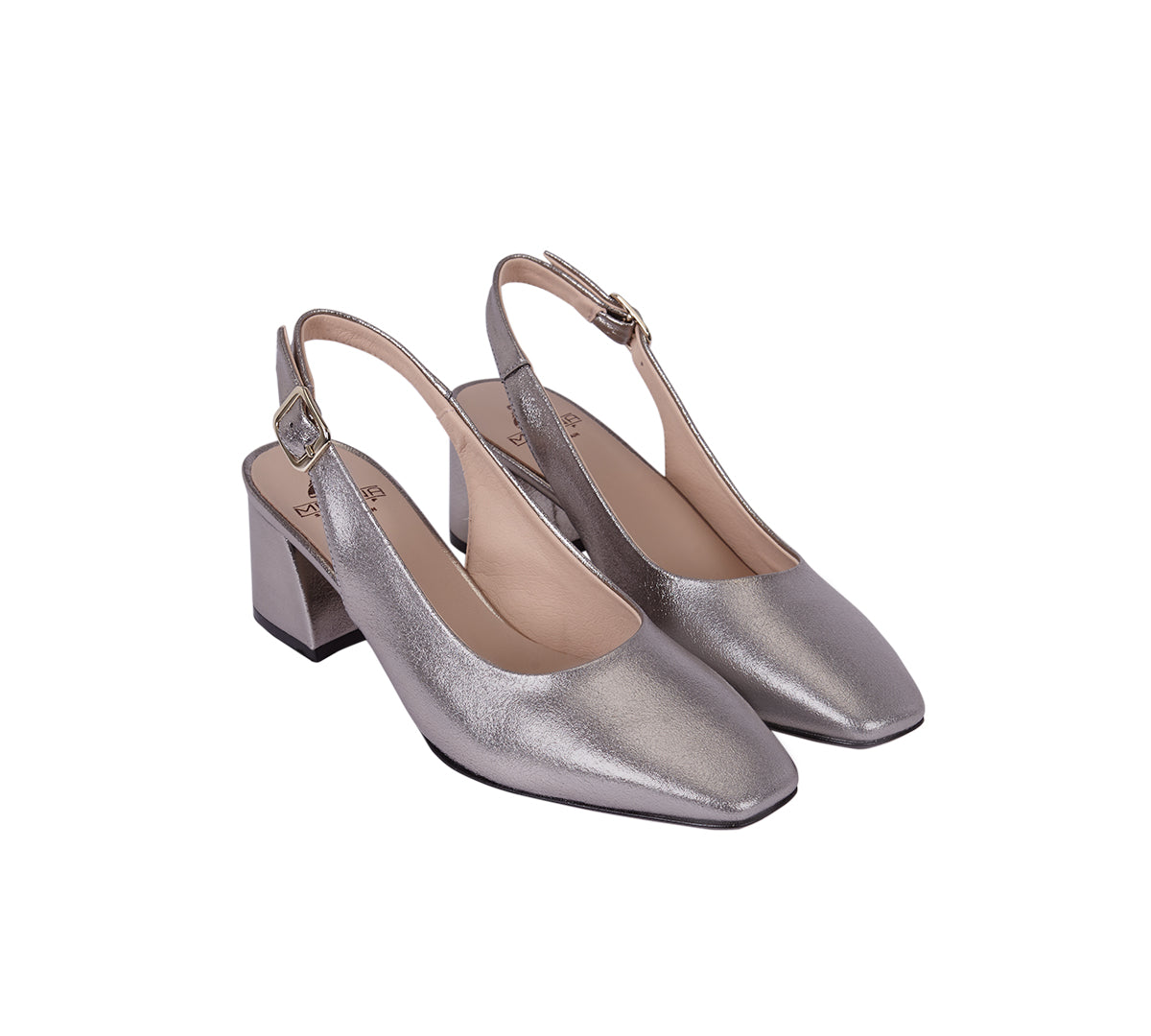 Pía Pewter High-Heel Pump