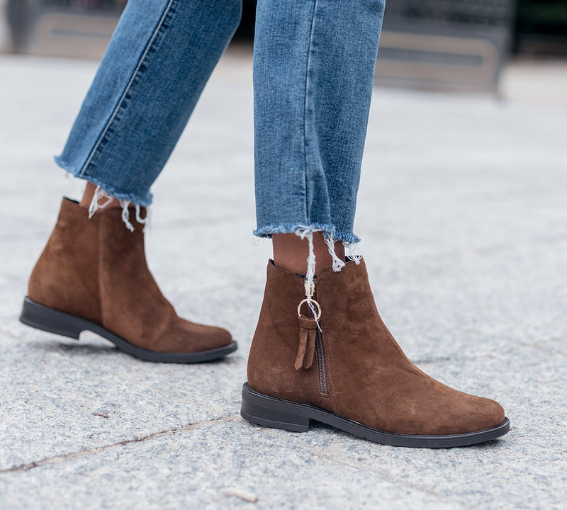 Cottage suede tobacco Ankle boot