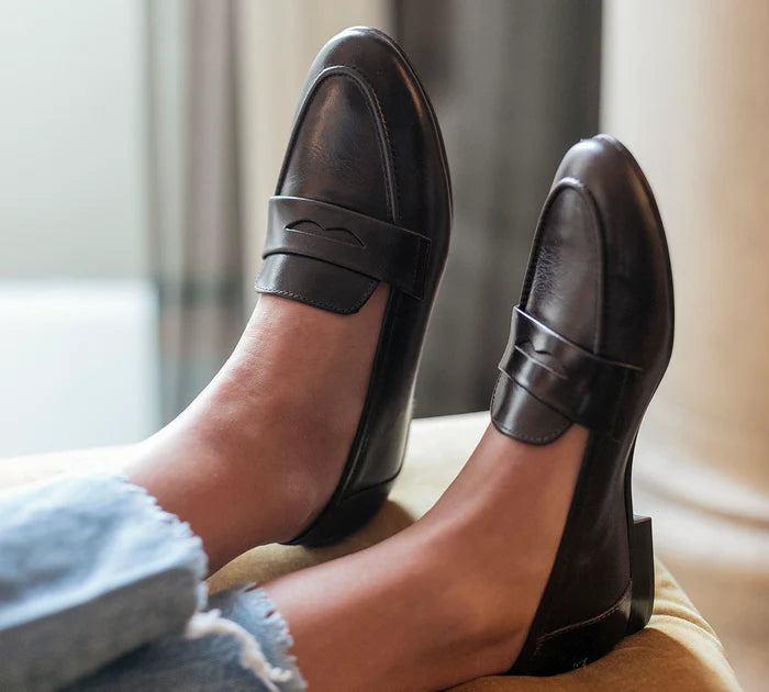 Penny Black Leather Loafer