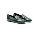 Penny Green Leather Loafer