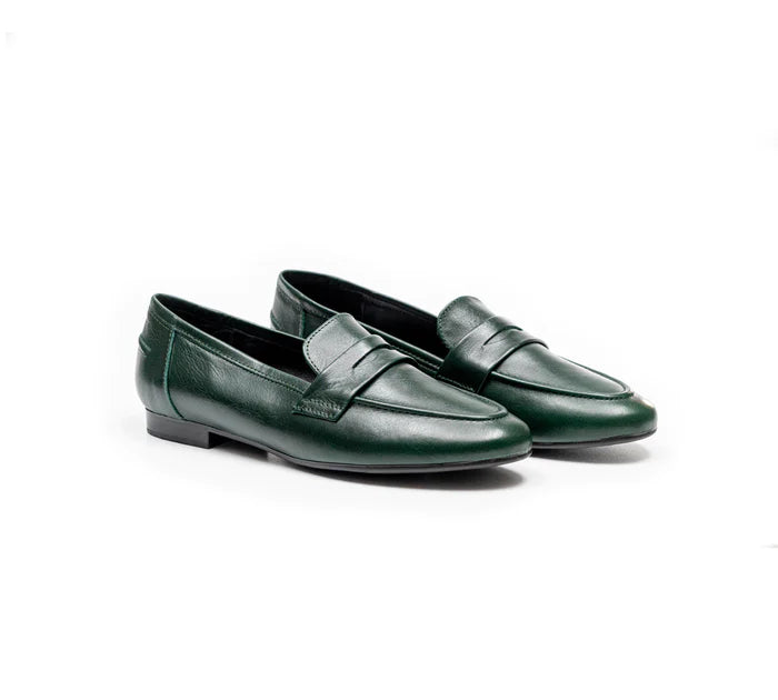Penny Green Leather Loafer