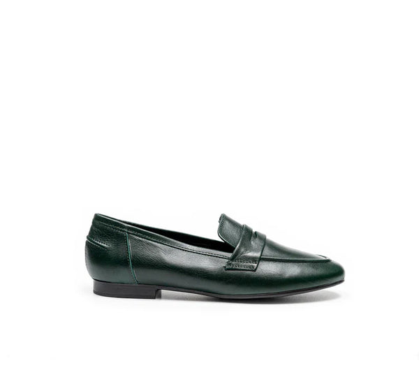 Penny Green Leather Loafer