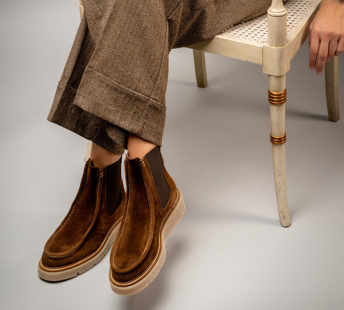 Botín Comfy Ante Marrón