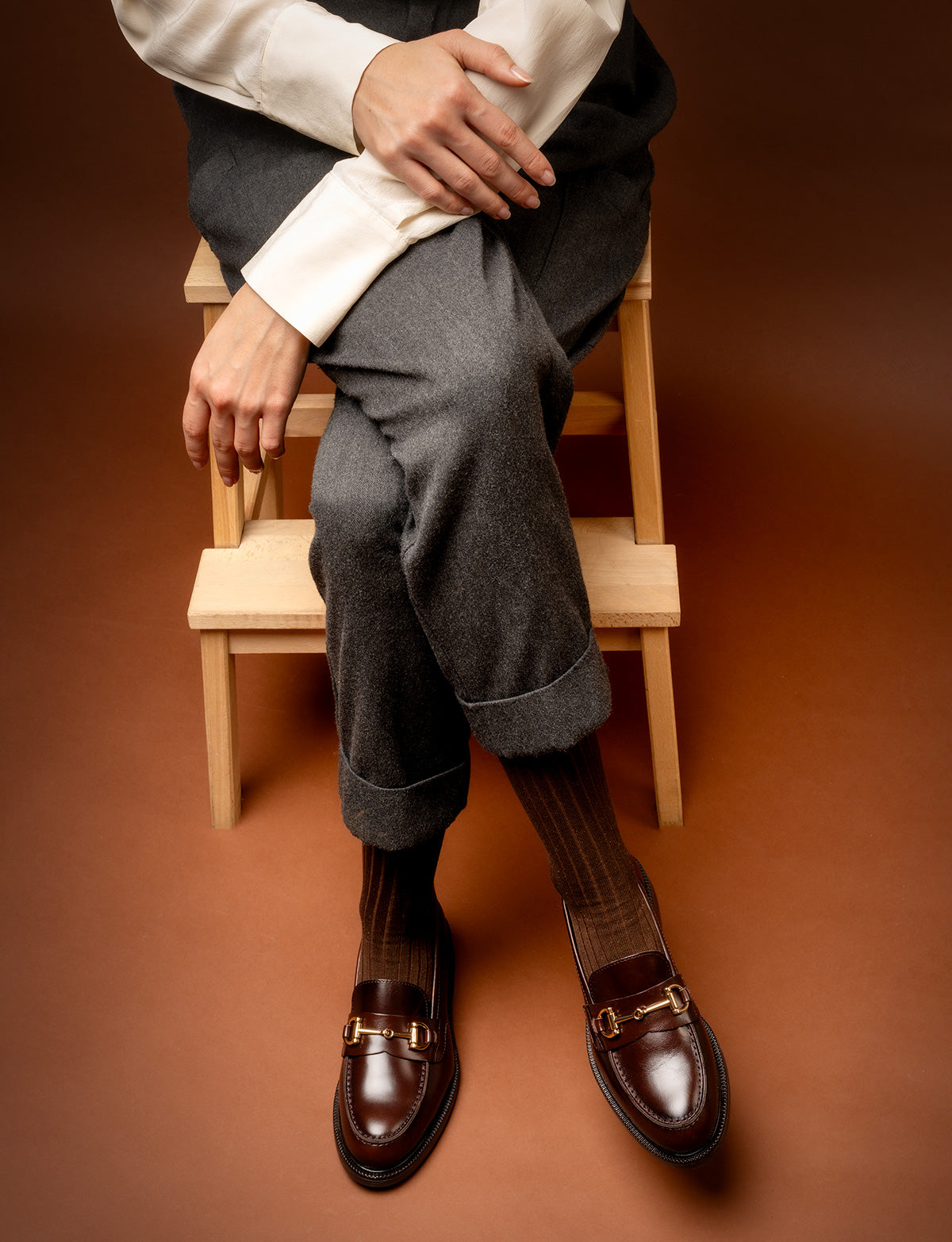 Mocasín Oxford Piel Marrón