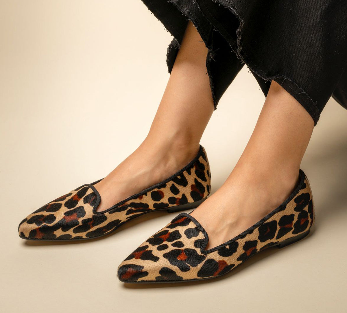 Slipper pelo de potro efecto Leopardo