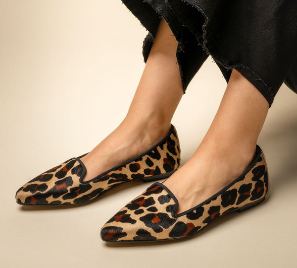 Slipper pelo de potro efecto Leopardo