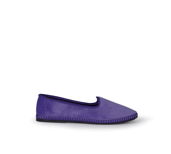 Furlane Slipper in Purple Velvet