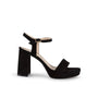 Pietra Black Suede High-Heel Sandal