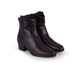 River Black Leather Ankle Boot
