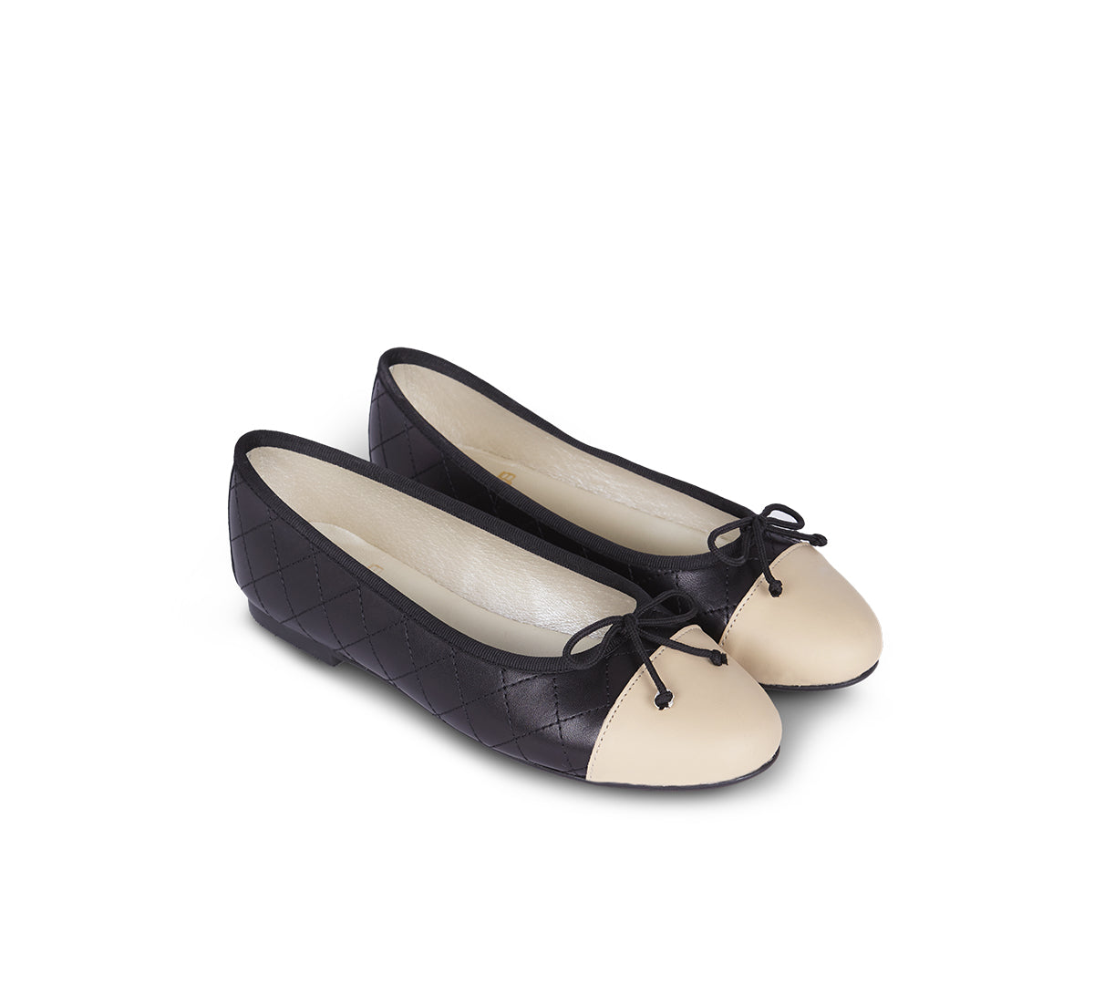 Bailarina chester negro punta camel