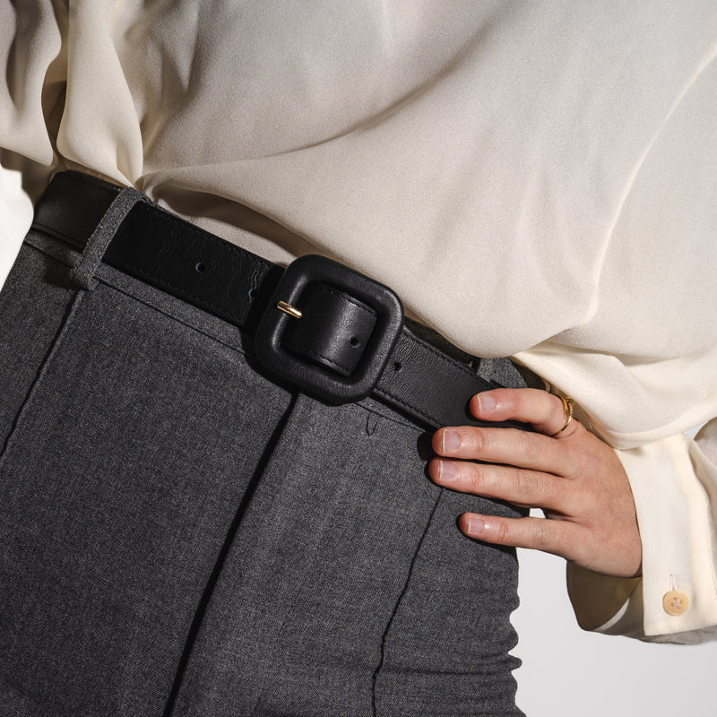 Chill Belt in Black with Covered Buckle