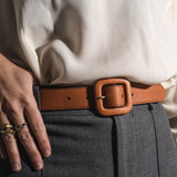 Chill Brown belt with lined buckle