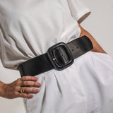 Grace Black belt with lined buckle