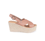 Comporta Nude Leather Wedge
