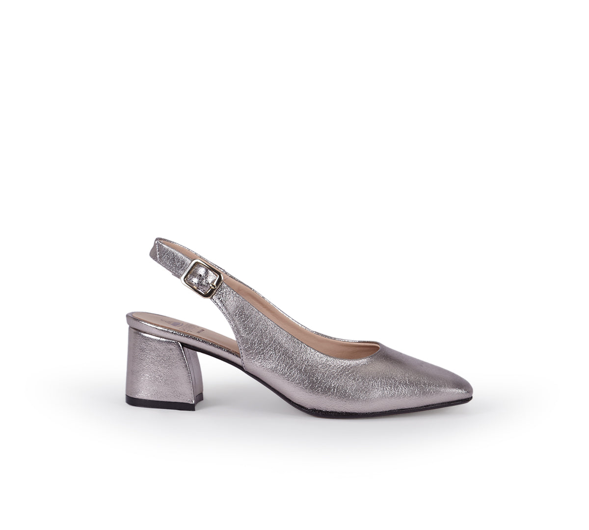 Pía Pewter High-Heel Pump