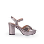 Pippa Pewter Metallic High-Heel Sandal