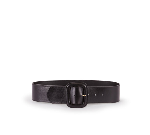 Grace Belt in Black with Covered Buckle