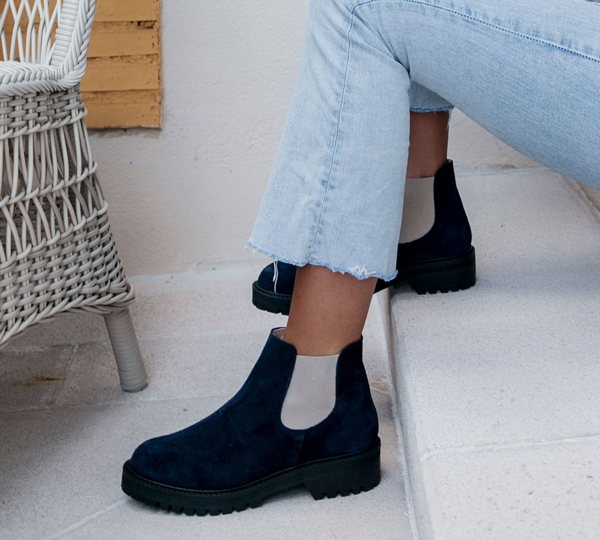 Botines British Azul